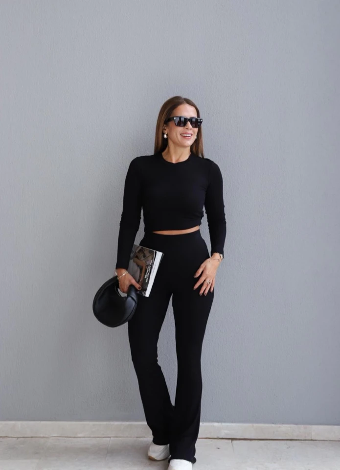 Siyah Basic Body Pantolon Takım