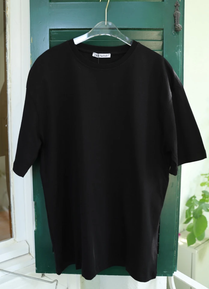 Siyah Basıc Oversize Tshırt
