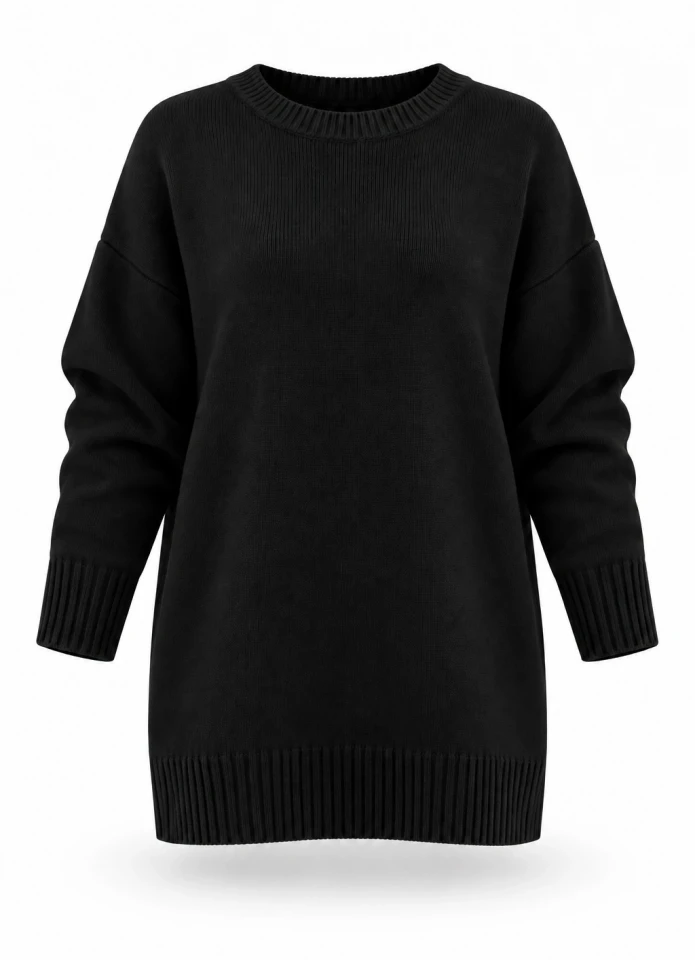 Siyah Oversize Kazak