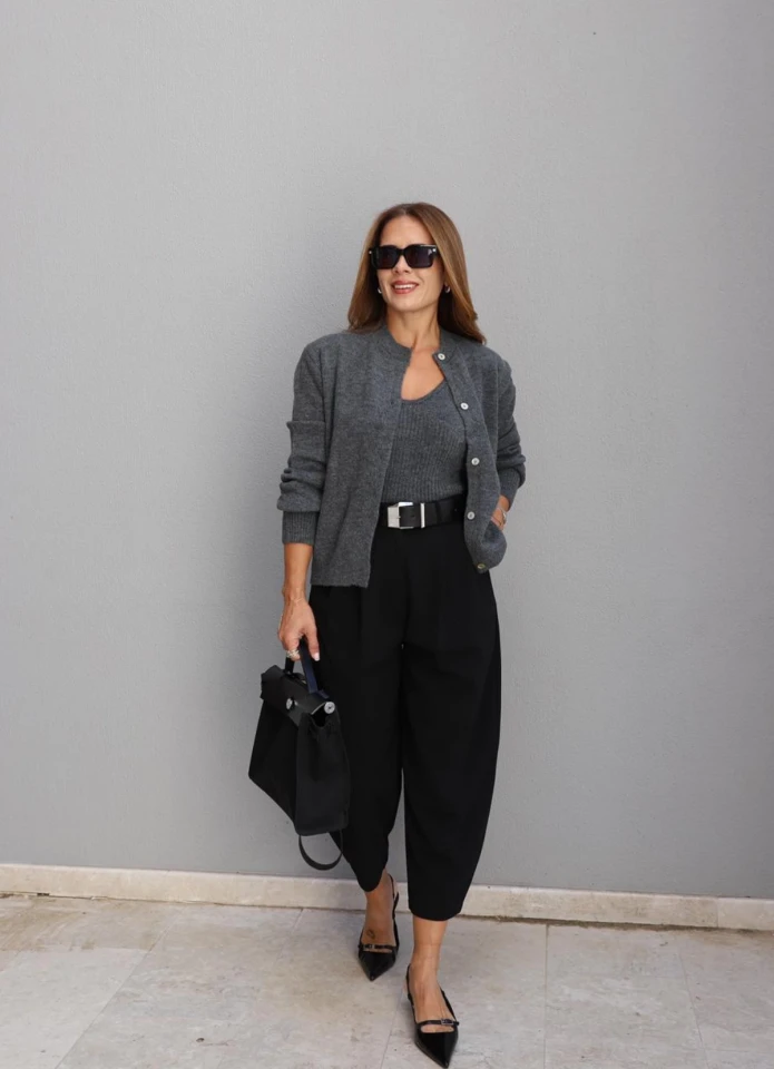 Black baggy trousers