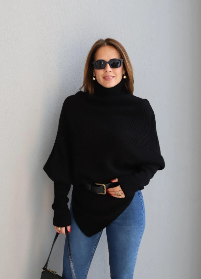 Siyah Triko Panço Kazak