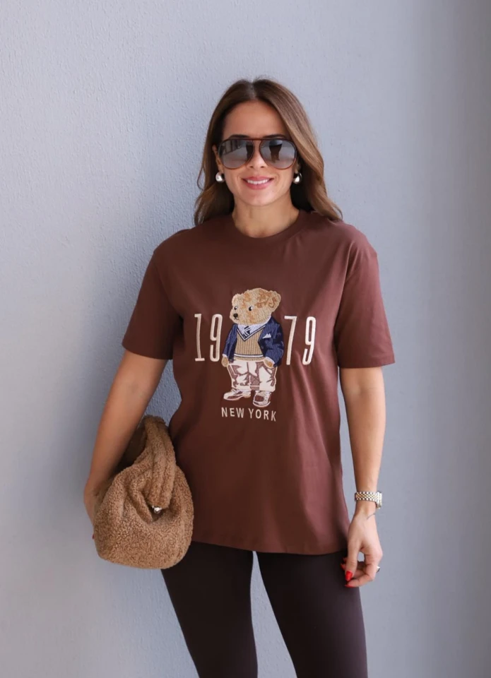 Teddy Nakış Detay Tshirt