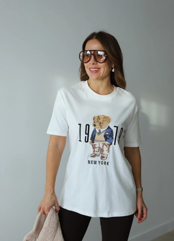 Teddy Nakış Detay Tshirt