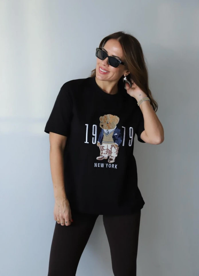 Teddy Nakış Detay Tshirt