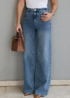 MAVİ Yıkamalı Wide Leg Jean