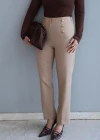 Latte Gold Düğme Detay Havuç Pantolon