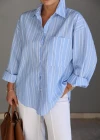 MAVİ Çizgili Gömlek