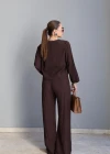 Kahverengi Gömlek Pantolon Takım