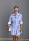 MAVİ Korsaj Detay Gömlek Elbise