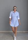 MAVİ Korsaj Detay Gömlek Elbise