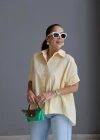 SARI Sırt Pile Detay Gömlek