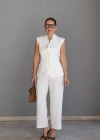 Beyaz Yelek Pantolon Takım