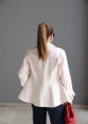 Ekru Volanlı Ceket