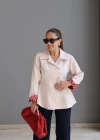 Ekru Volanlı Ceket