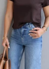 MAVİ Yıkamalı Straight Fit Jean