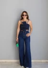 Koyu Lacivert Lycralı Straight Jean Pantolon