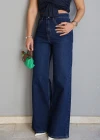 Koyu Lacivert Lycralı Straight Jean Pantolon