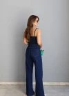 Koyu Lacivert Lycralı Straight Jean Pantolon