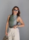 Astarlı Tül Detay Bluz