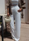 Gold Button Detail Palazzo Pants