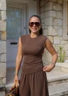 Asimetrik Bluz Pantolon Takım