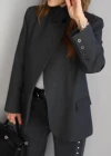 Antrasit Asimetrik Blazer