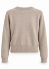 Beige Bisiklet Yaka Hırka