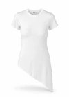 Beyaz Asimetrik Tshirt