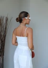 White Strappy Crop