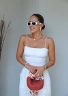 White Strappy Crop