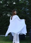 Beyaz Kapüşonlu Kimono