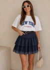 Beyaz Oversize Baskılı Tshirt