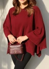 Red Sleeveless Poncho