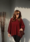 Red Sleeveless Poncho