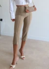 Camel Çımalı Kapri Pantolon