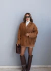 Camel Süet Ceket