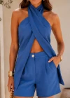 İNDİGO Boyun Çapraz Detay Bluz