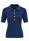 İNDİGO Polo Yaka Fitilli Triko