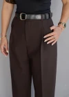 KAHVE Pens Detay Kemerli Pantolon