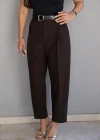 KAHVE Pens Detay Kemerli Pantolon