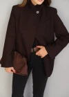 Kahverengi Asimetrik Blazer