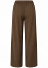 Kahverengi Beli Lastikli Bol Paça Pantolon