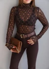Kahverengi Dantel Bluz