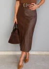 Kahverengi Deri Etek