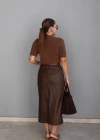Kahverengi Deri Etek