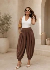 Kahverengi Jogger Şalvar Pantolon