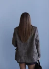 Kahverengi Kaşe Blazer Ceket