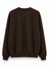 Kahverengi Teddy Nakış Detay Sweat