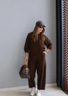 Kahverengi Triko Takım