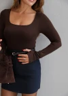 Kare Yaka Parmak Geçmeli Body